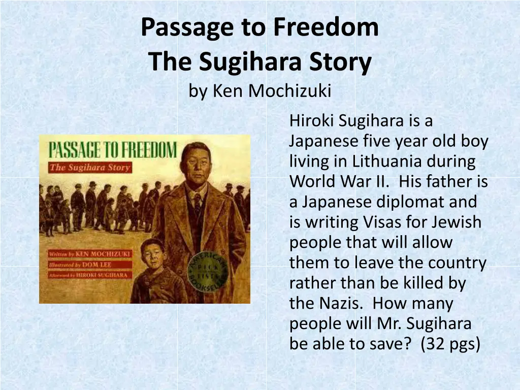 passage to freedom the sugihara story
