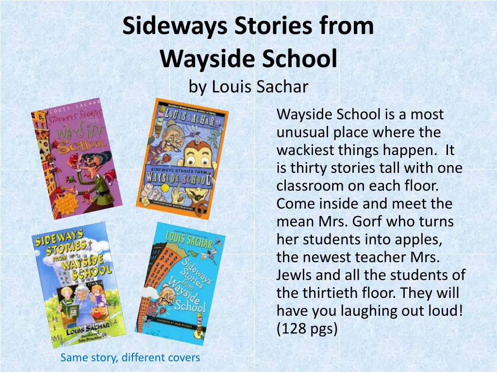 sideways stories from wayside school by louis