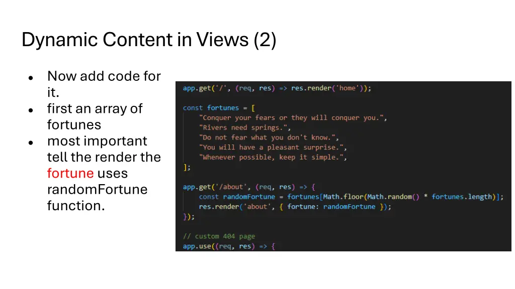dynamic content in views 2