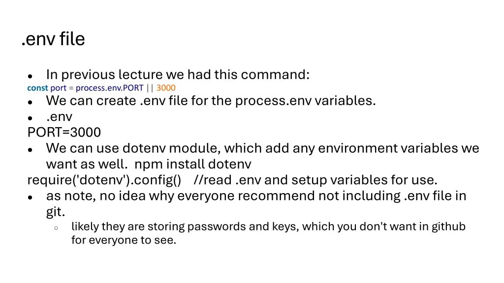 env file