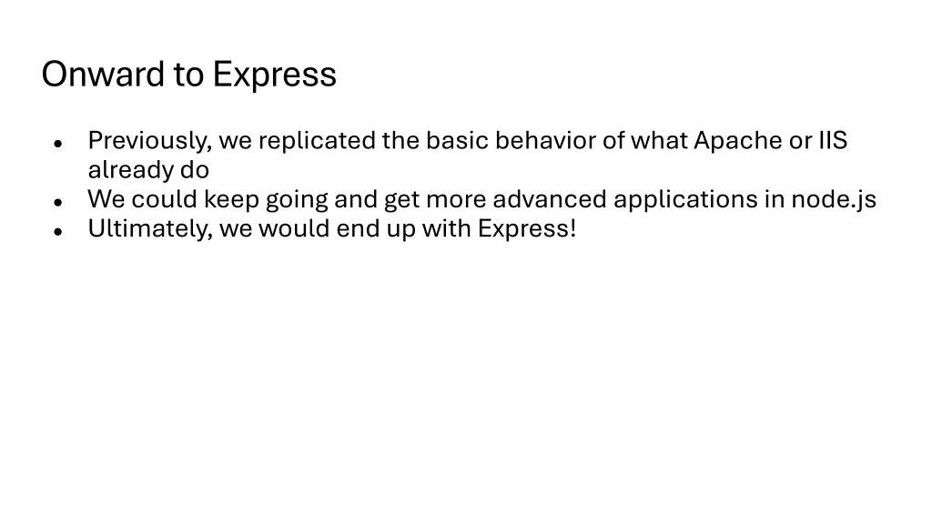 onward to express