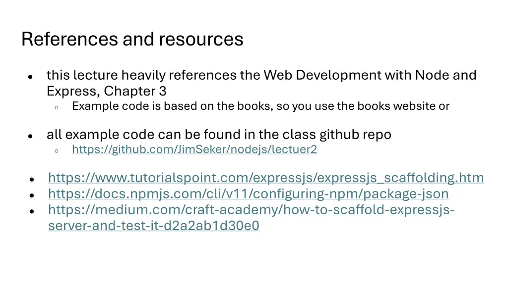 references and resources
