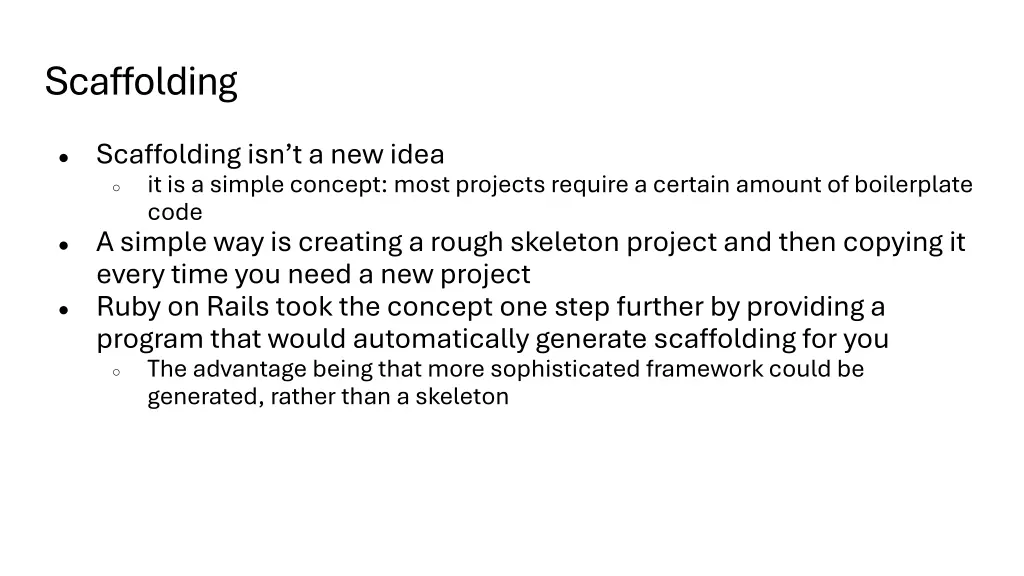 scaffolding