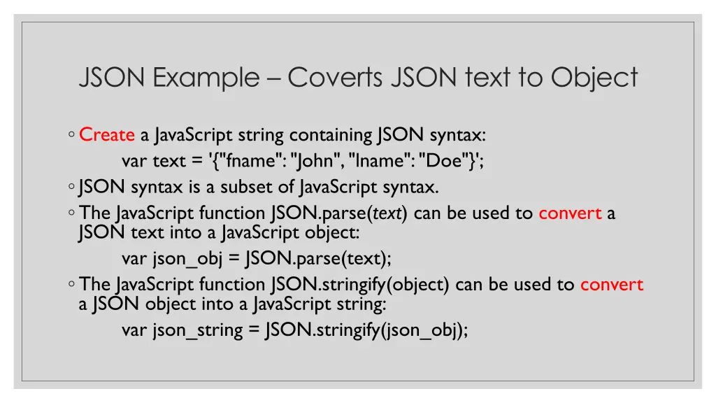 json example coverts json text to object