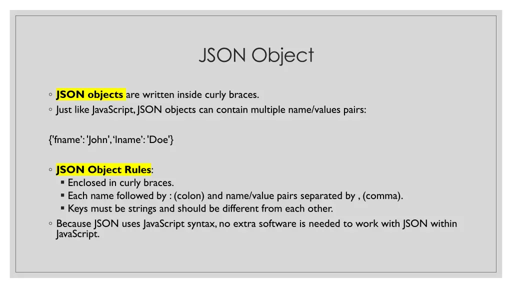 json object