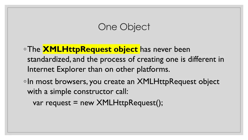one object
