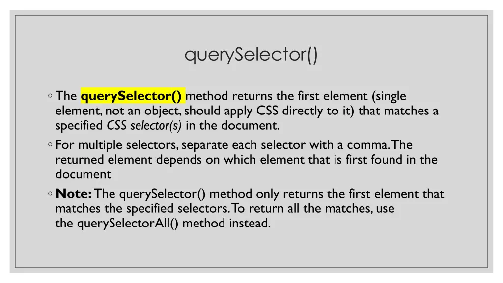 queryselector