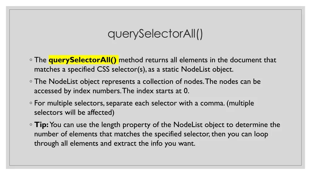 queryselectorall