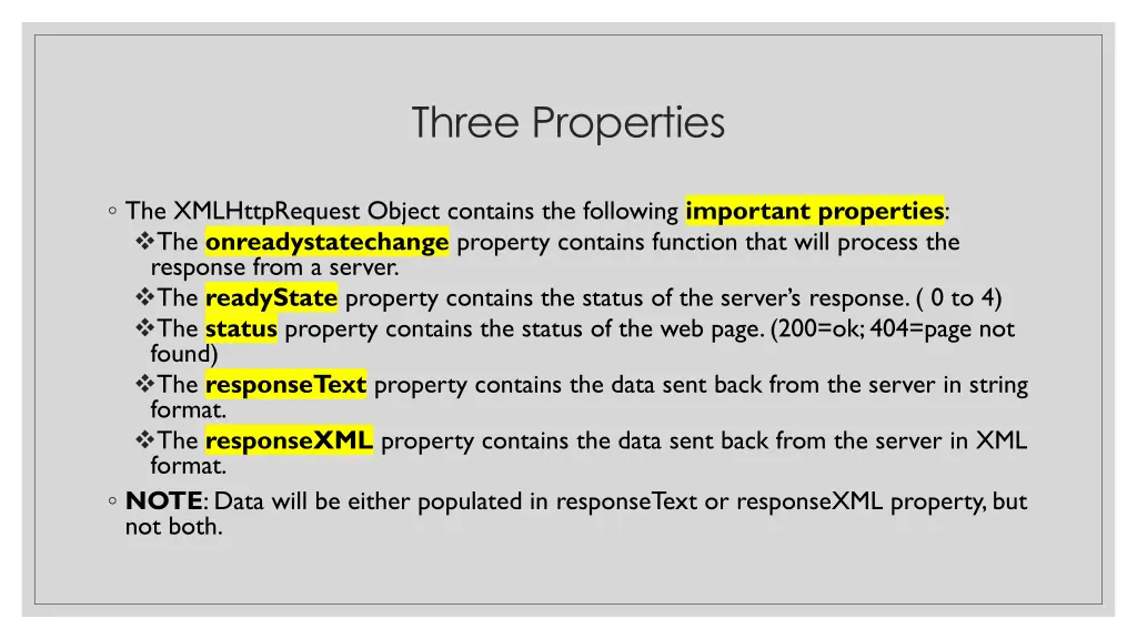 three properties