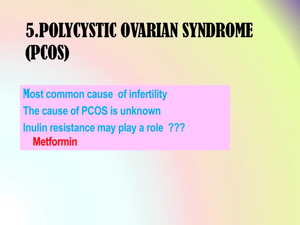 5 polycystic ovarian syndrome pcos