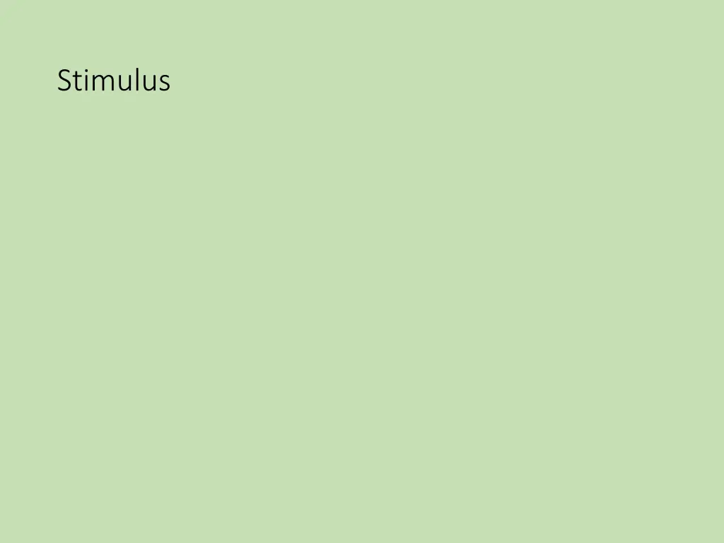 stimulus