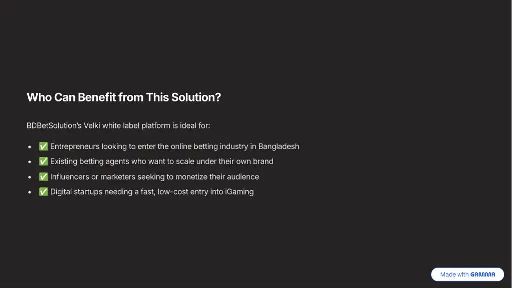 who can benefit from this solution