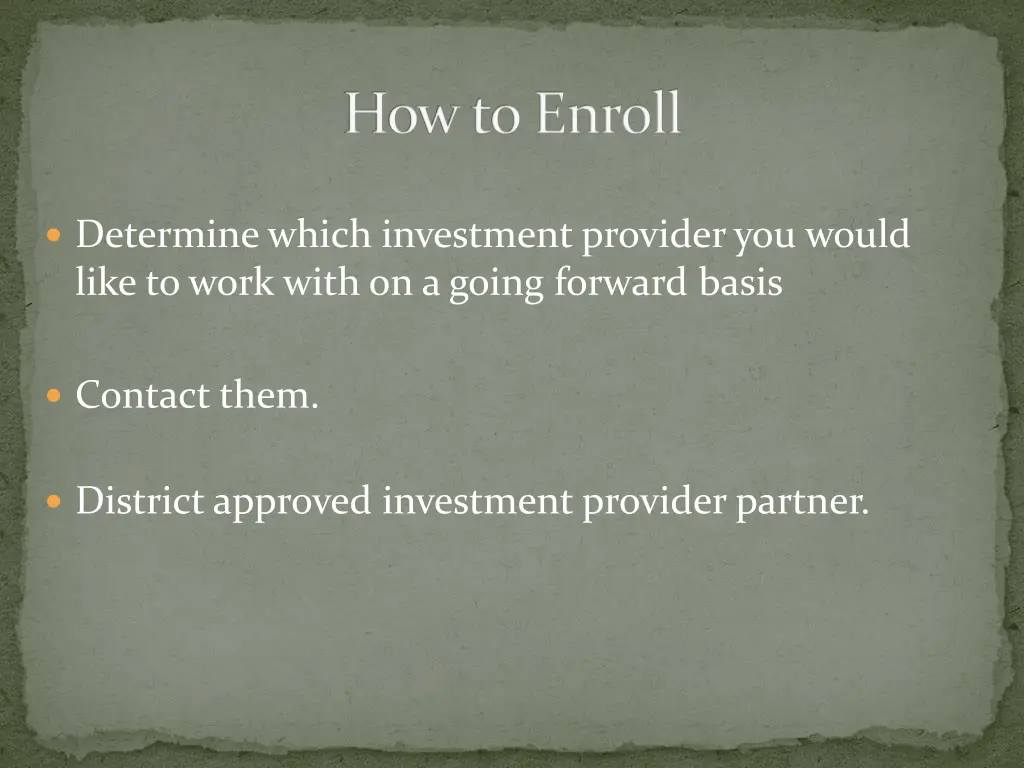 how to enroll