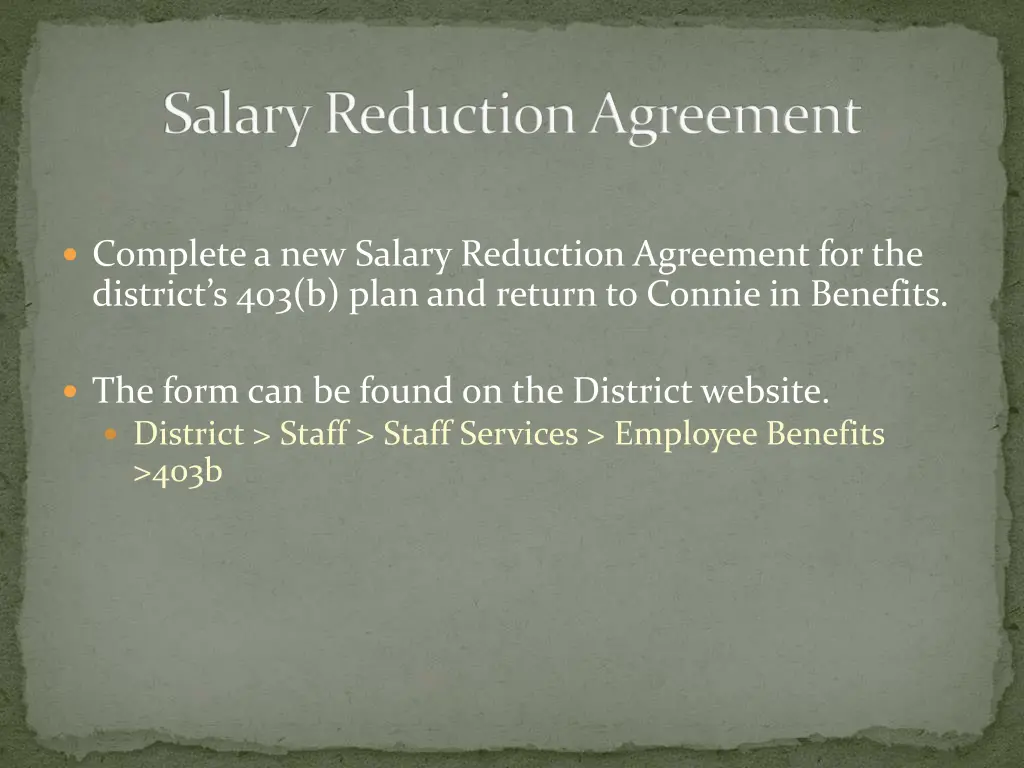 salary reduction agreement