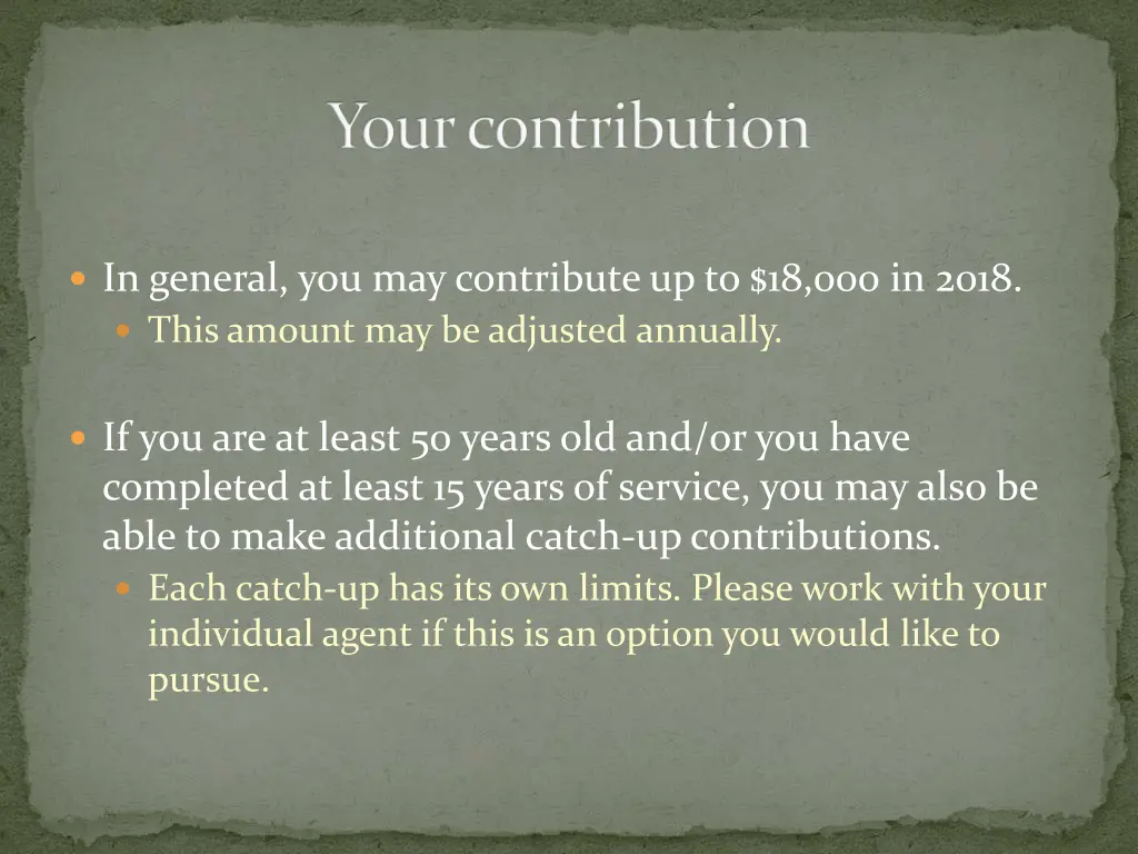 your contribution