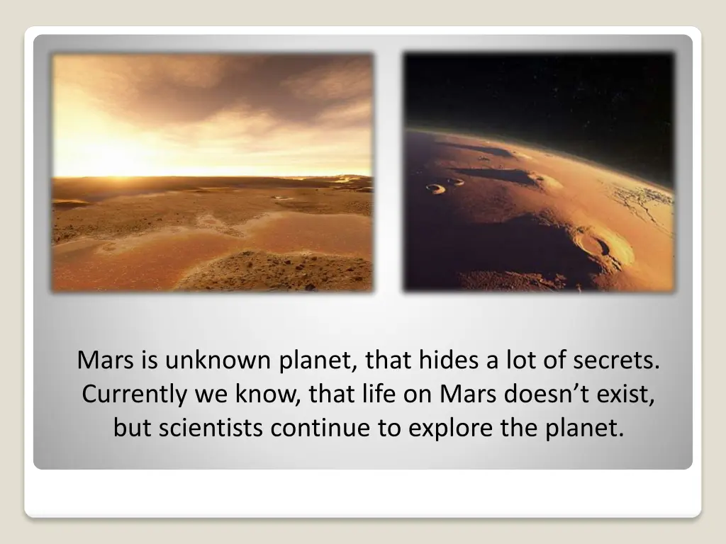 mars is unknown planet that hides
