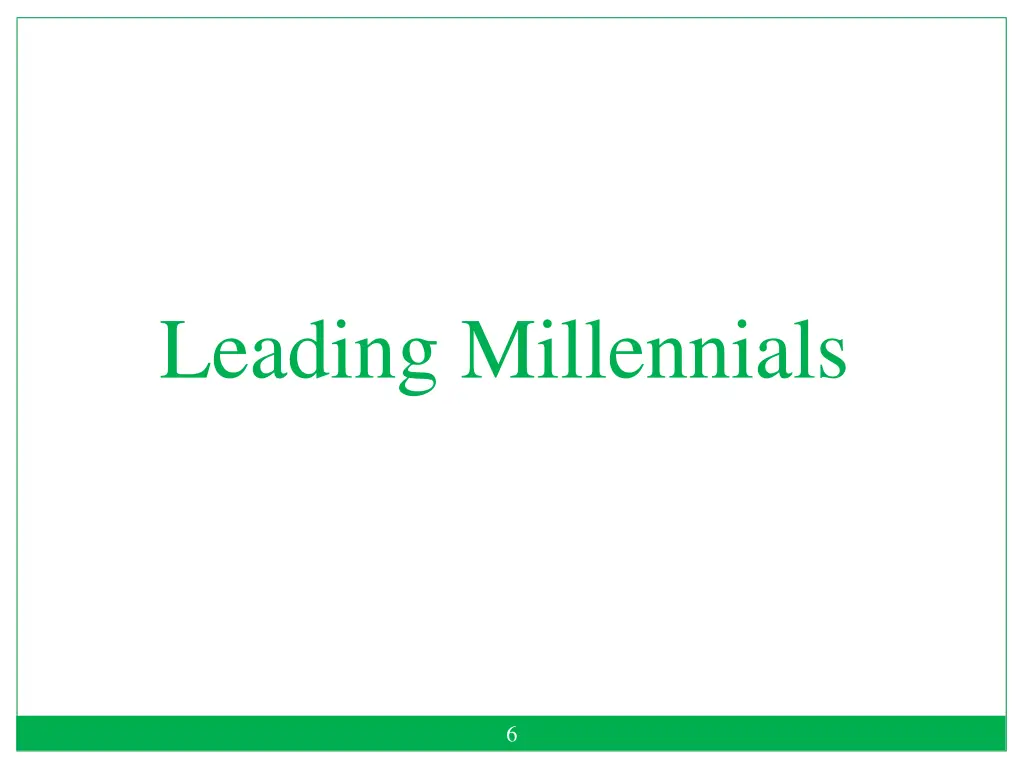 leading millennials