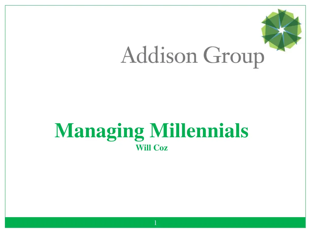 managing millennials will coz