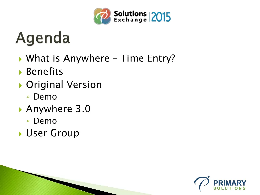 what is anywhere time entry benefits original