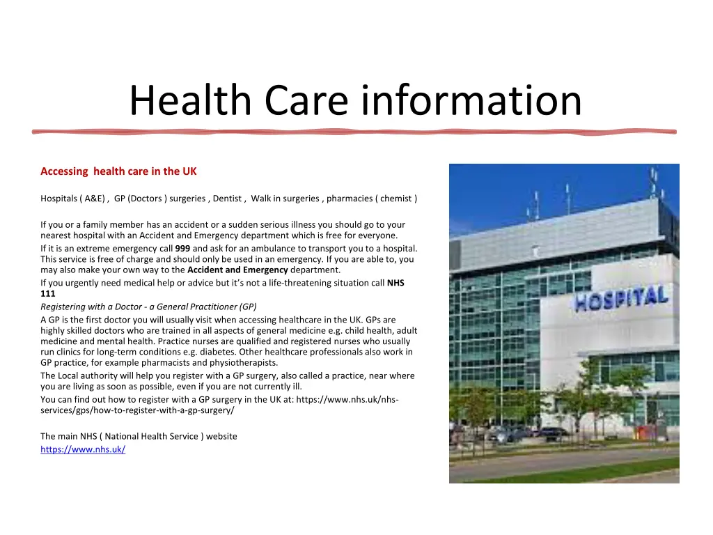 health care information