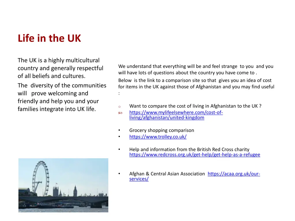 life in the uk