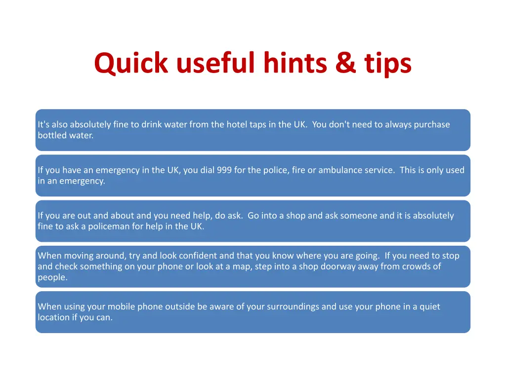 quick useful hints tips