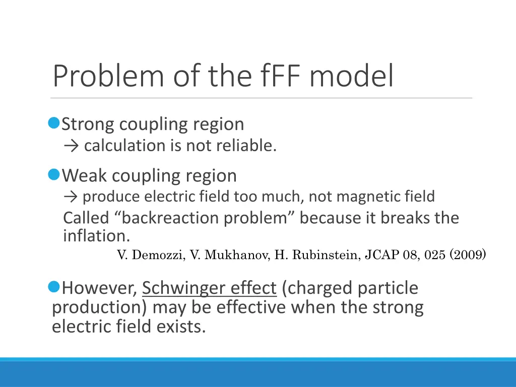 problem of the fff model