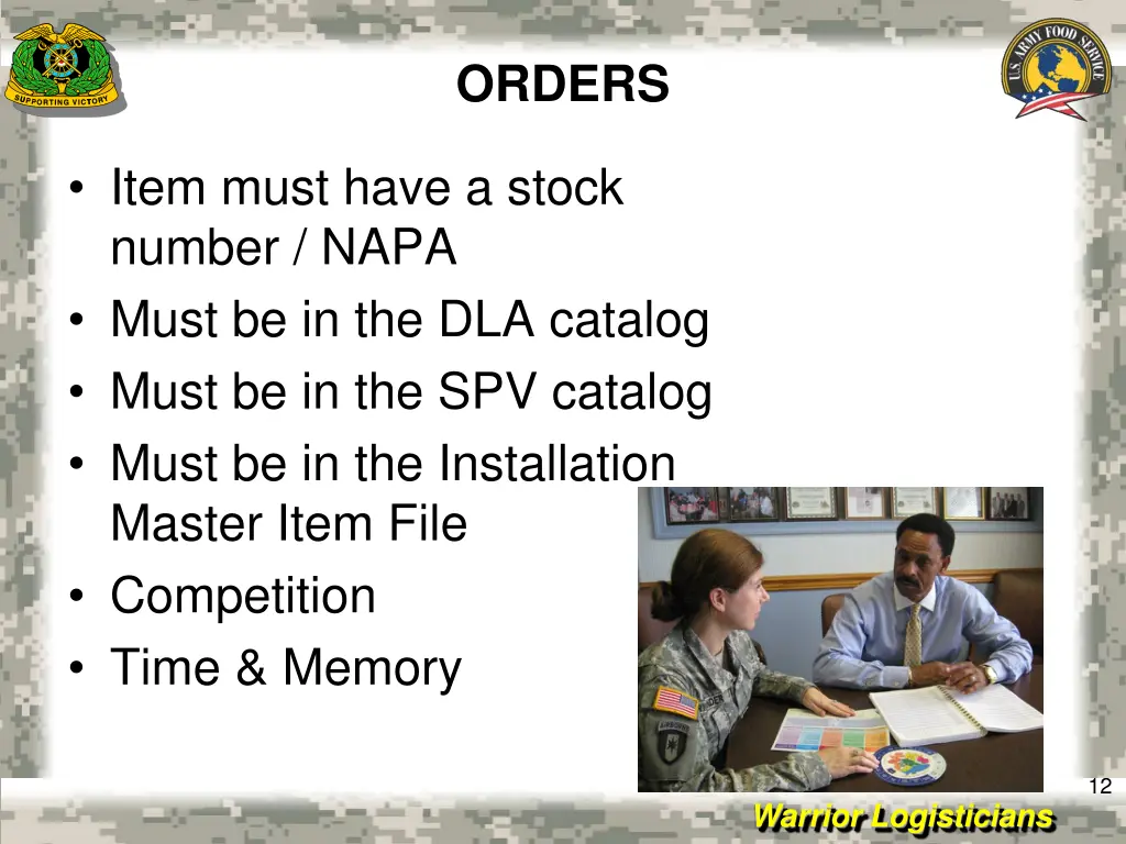 orders