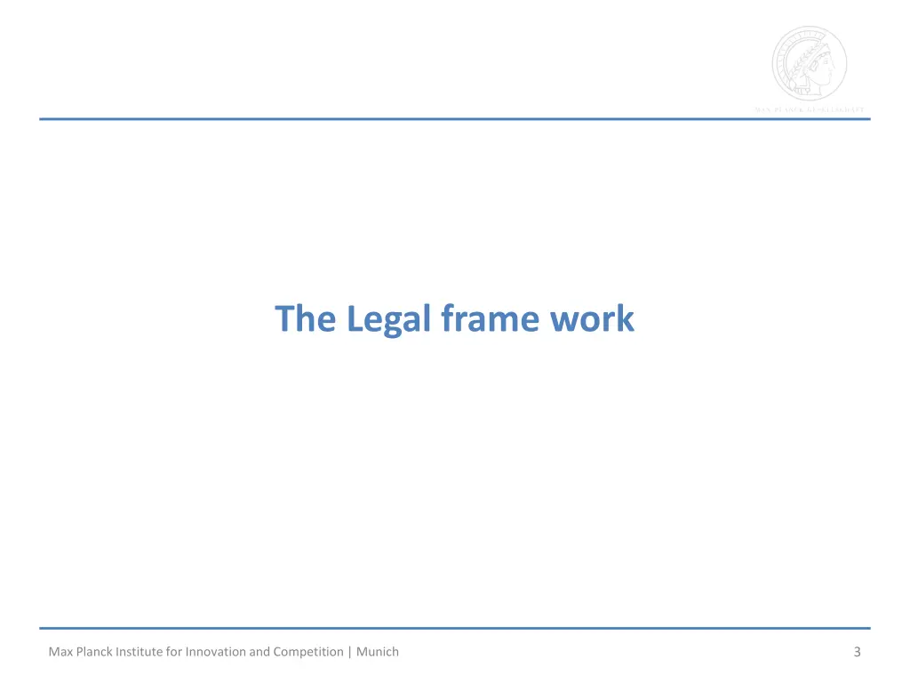 the legal frame work