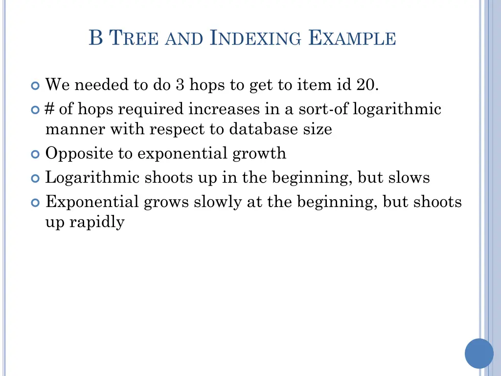 b t ree and i ndexing e xample 3