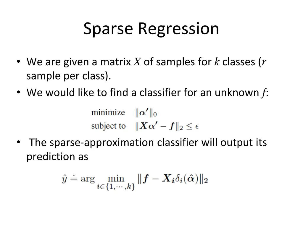 sparse regression