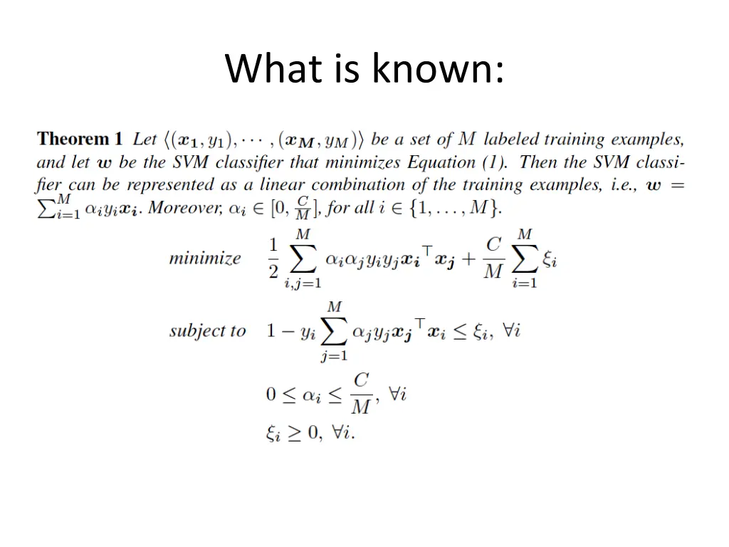 what is known 1