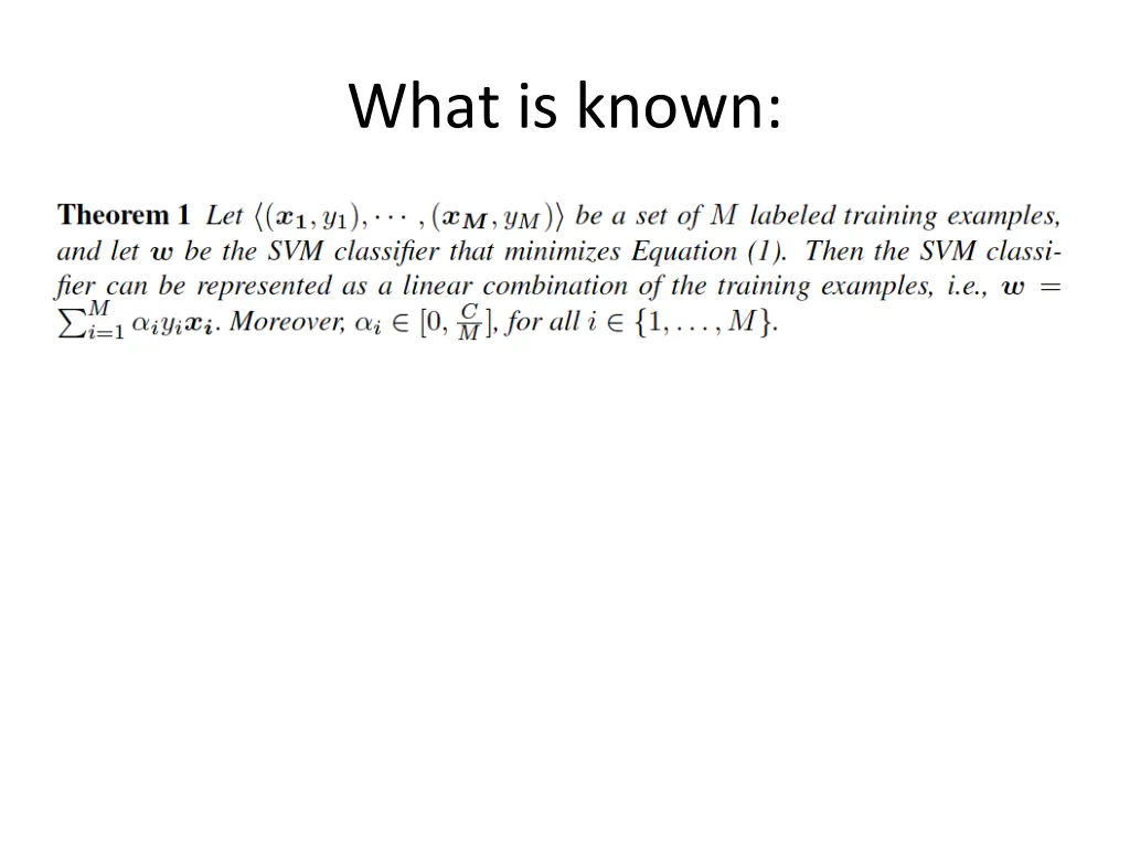 what is known