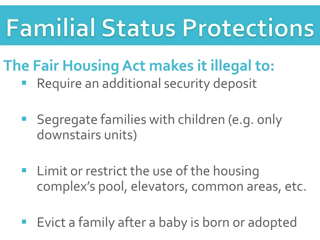 familial status protections 1