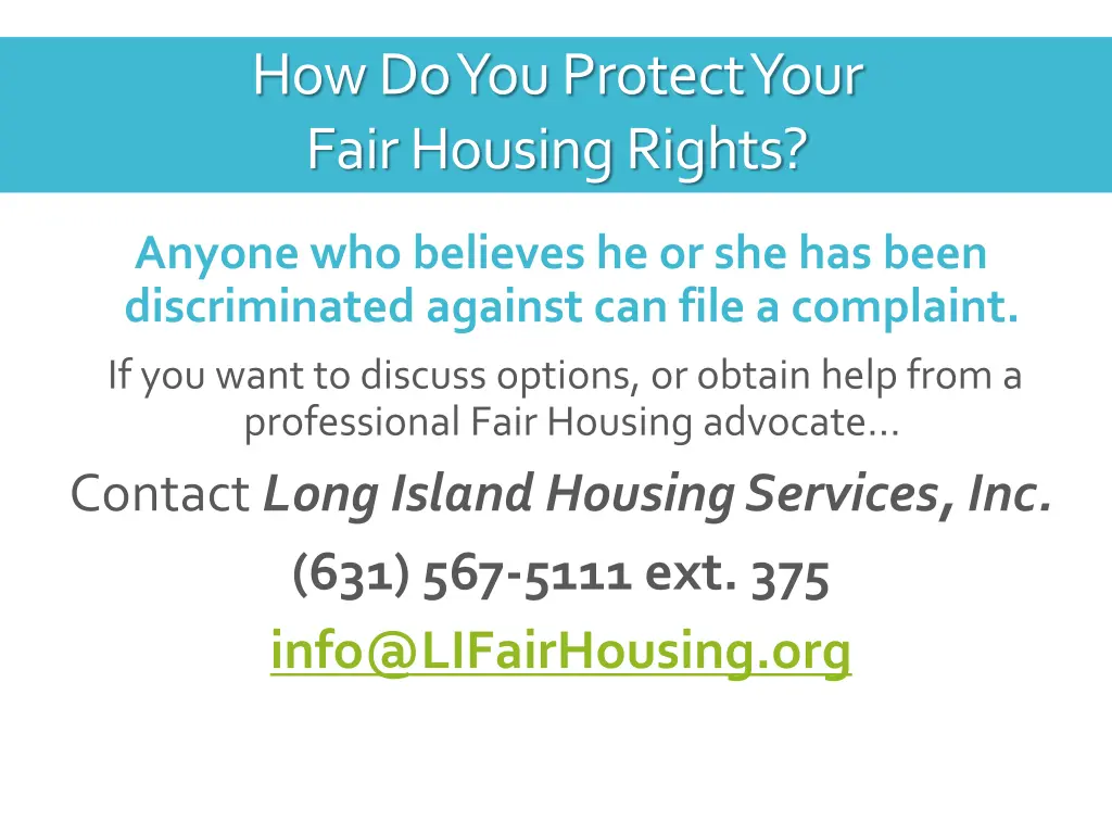 how do you protect your fair housing rights