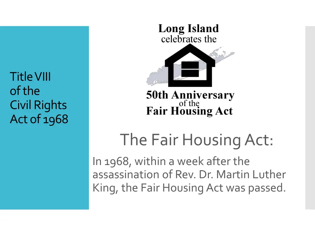 title viii of the civil rights act of 1968