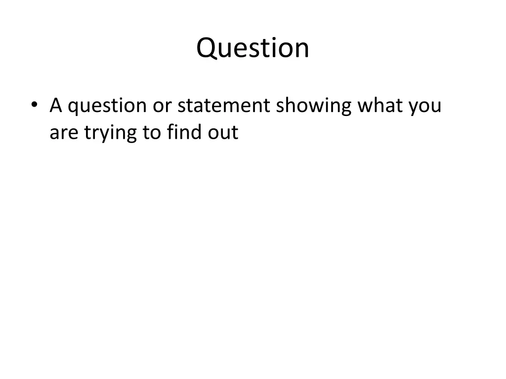 question