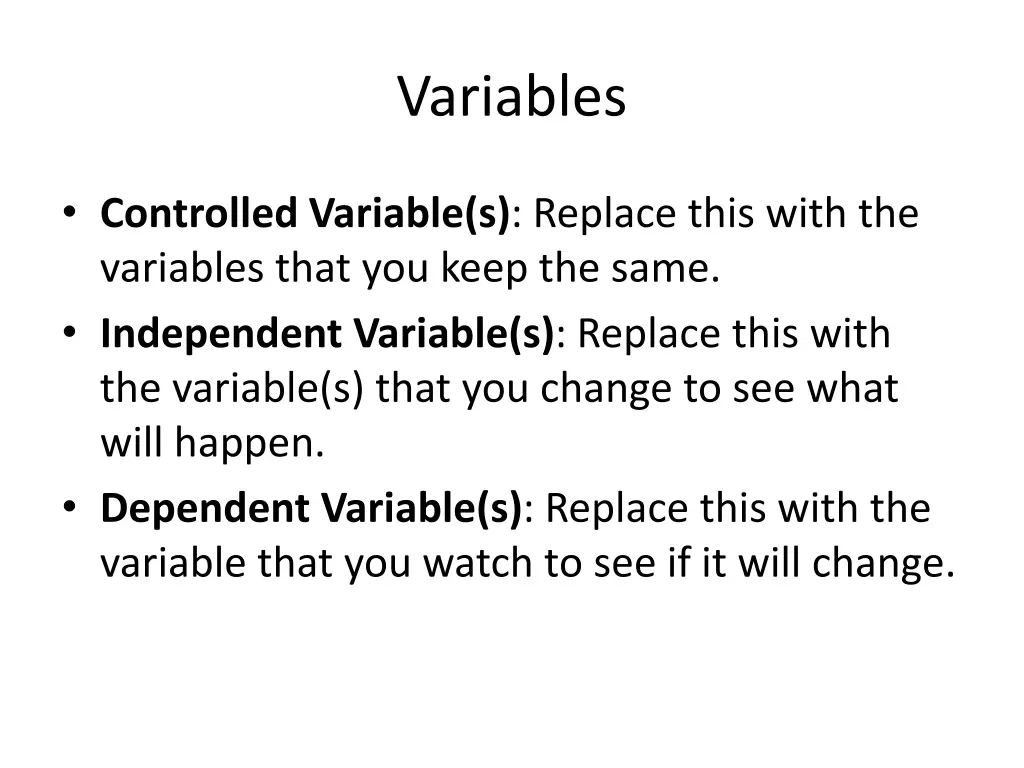 variables