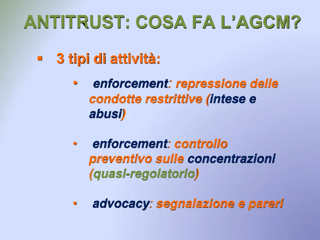 antitrust cosa fa l agcm