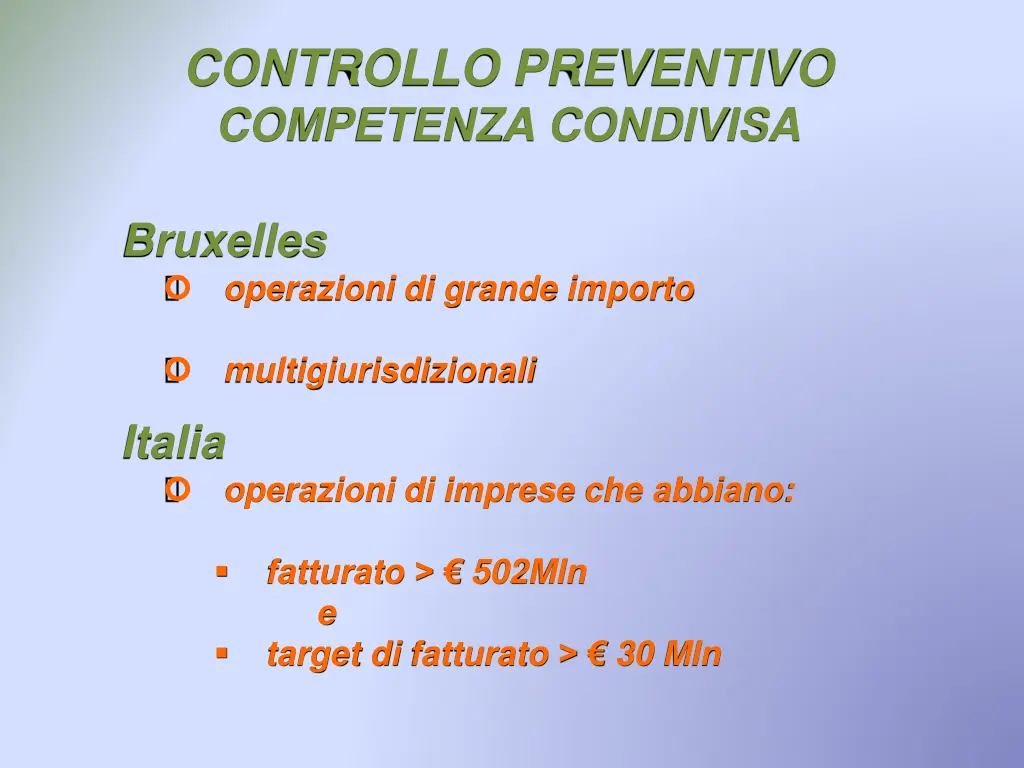 controllo preventivo competenza condivisa