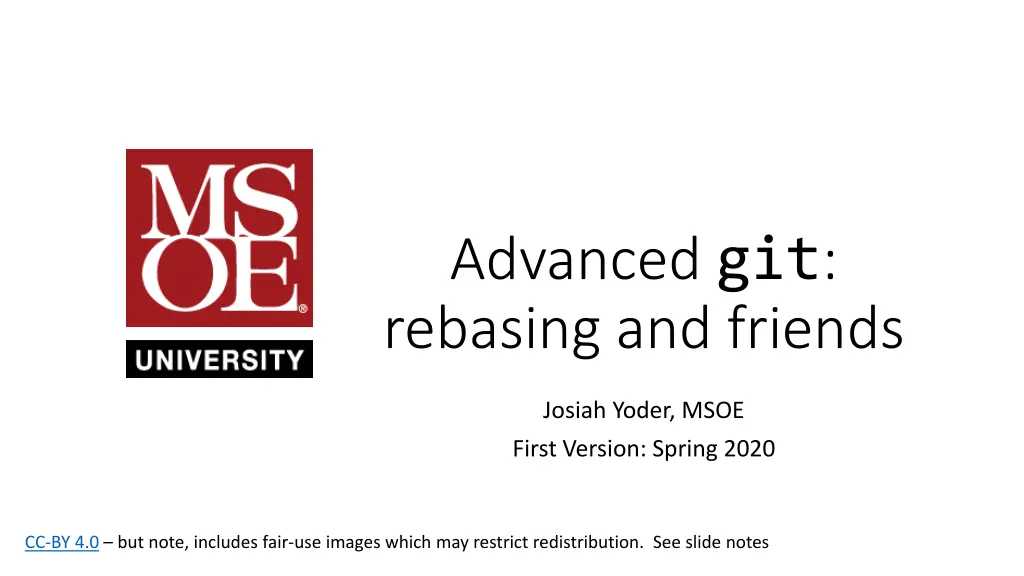 advanced git rebasing and friends
