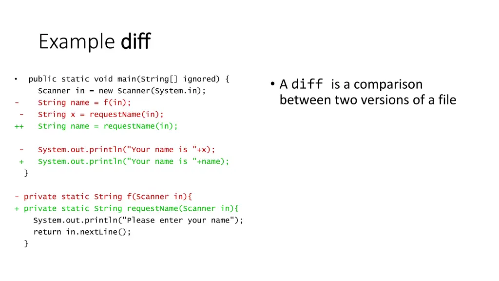 example diff