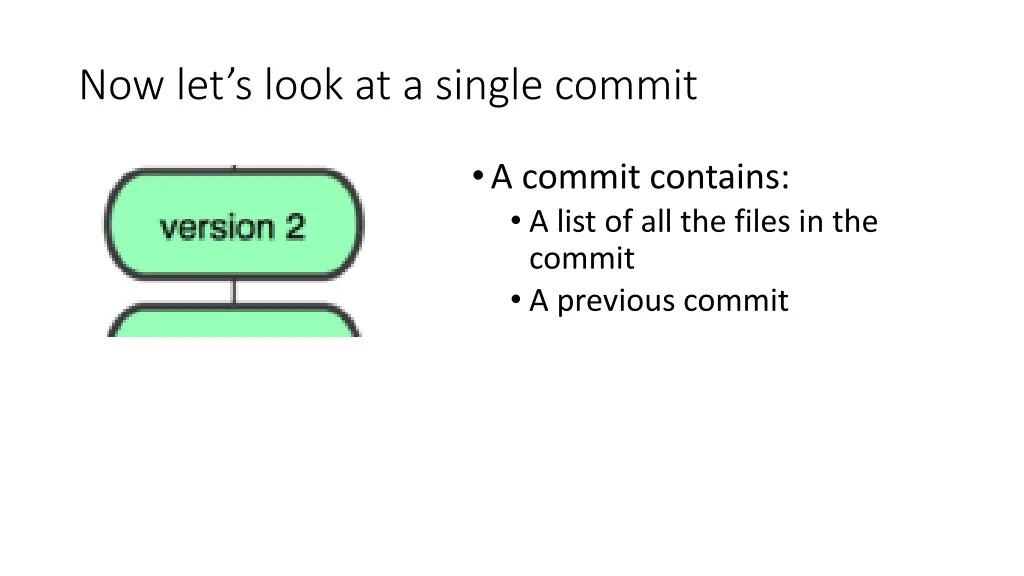 now let s look at a single commit