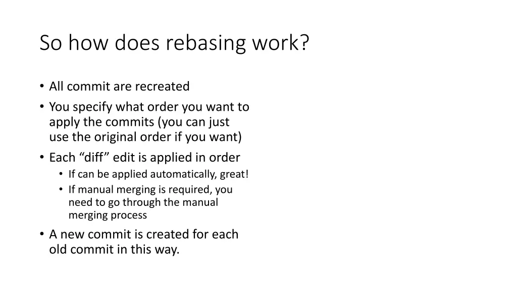 so how does rebasing work