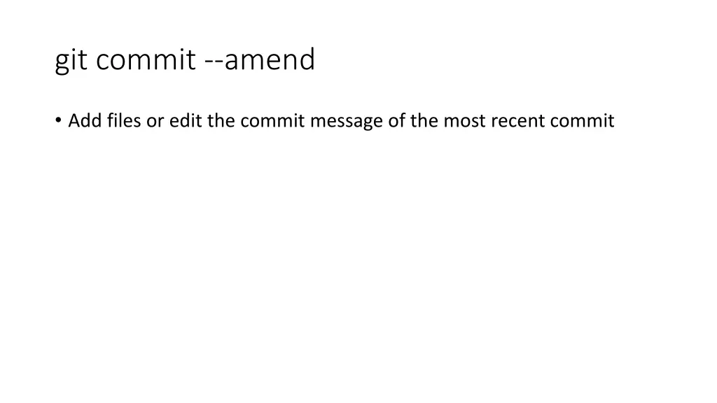 git commit amend