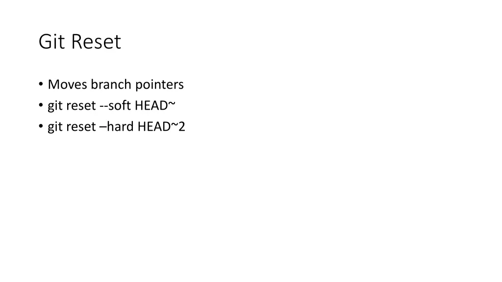 git reset