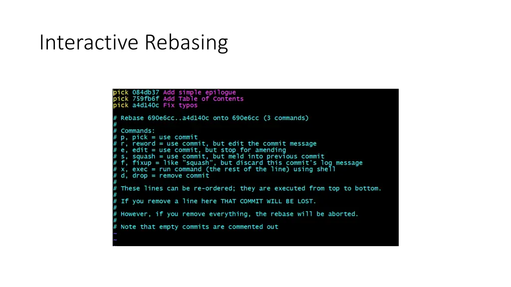 interactive rebasing 1