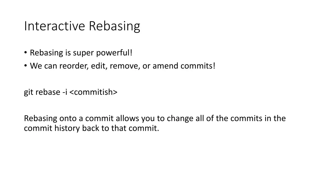 interactive rebasing