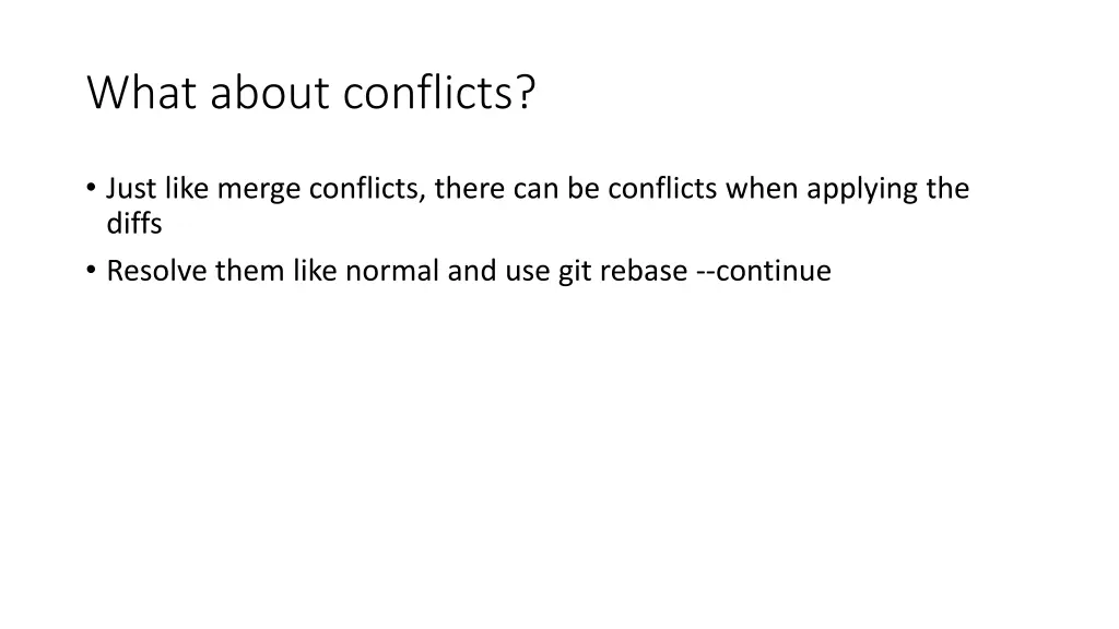 what about conflicts