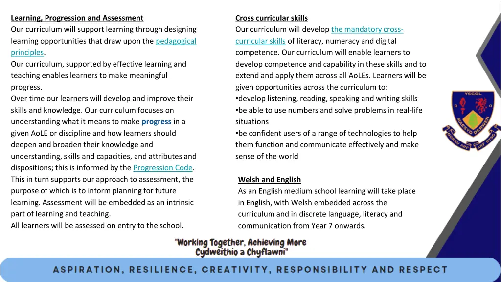 learning progression and assessment